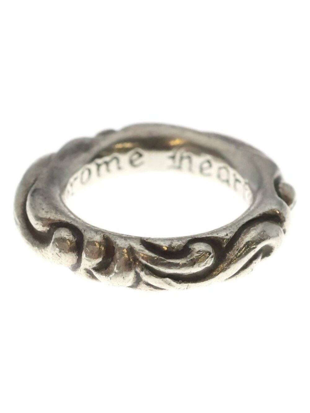 Chrome Hearts Scrl Band Scroll Ring Silver